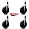 Service Caster 6'' Phenolic Wheel Swivel 1-3/8'' Expanding Stem Caster Set, 4PK SCC-EX20S615-PHS-138-4 - alternate 2